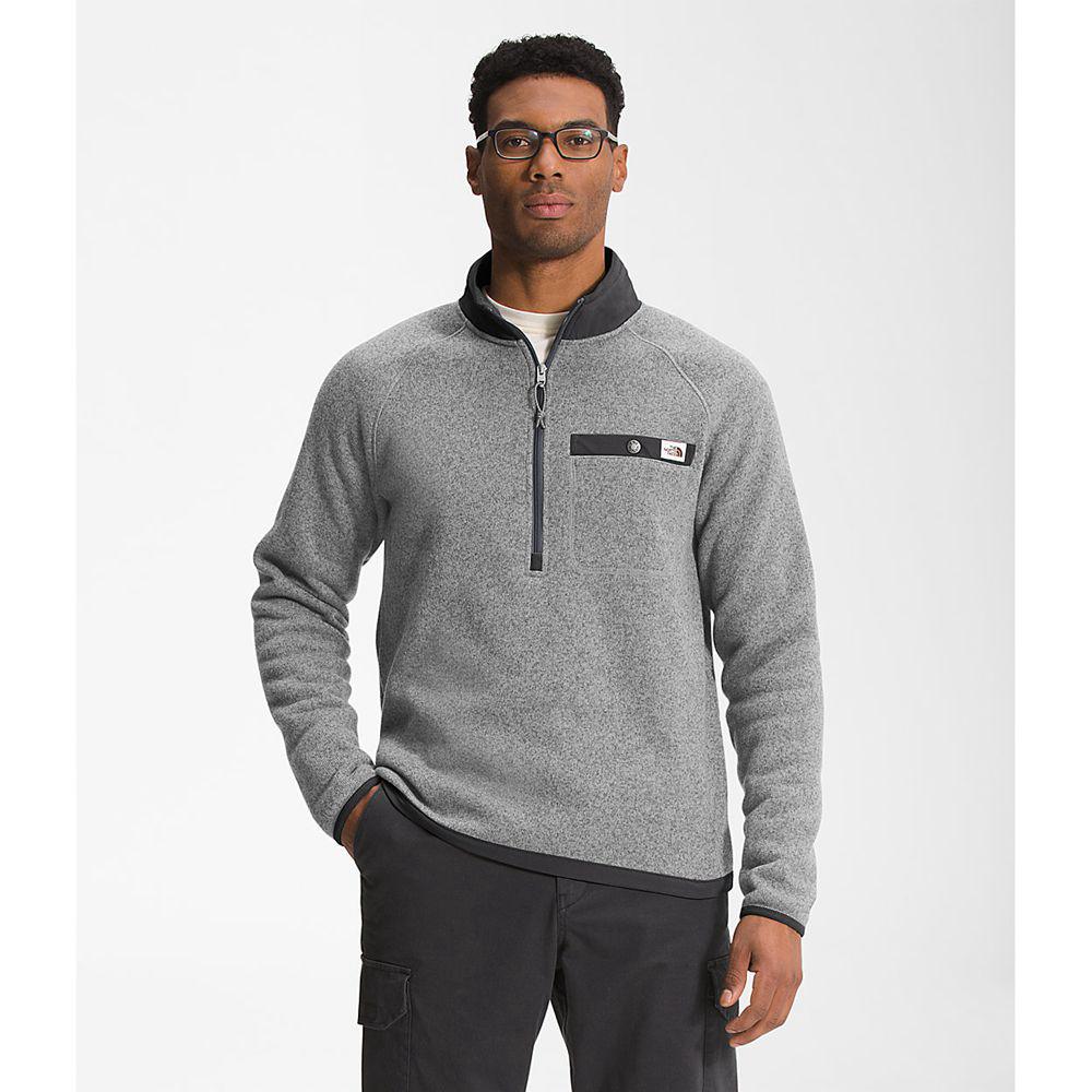The North Face Gordon Lyons ¼ Zip Ανδρικα Μπουφάν Fleece - Γκρι (NERD14563)